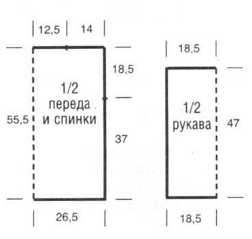 выкройка пуловера