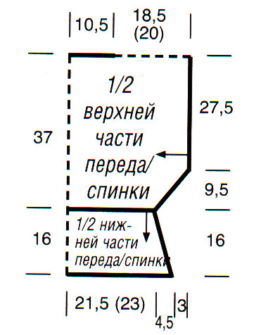 Выкройка вязаного топа